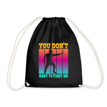 Tu ne veux pas me combattre - Sac de sport léger - noir - Devant
