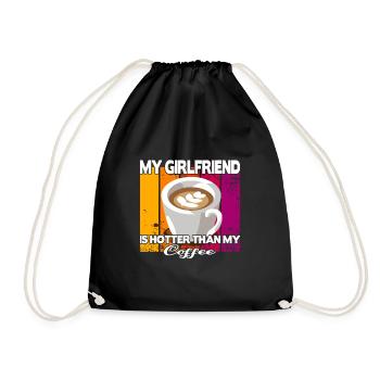 Ma petite amie est plus chaude que mon café - Sac de sport léger - noir - Devant