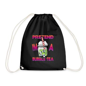 Pretend i'm a Bubble Tea - Drawstring Bag - black - Front