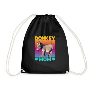 Maman âne - Sac de sport léger - noir - Devant