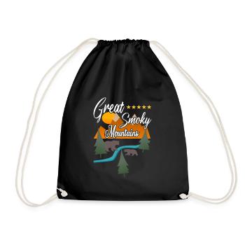 Great Smoky Mountains Bears - Drawstring Bag - black - Front