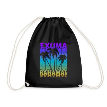 Vintage Exuma Bahamas Sonnenuntergang - Turnbeutel - Schwarz - Vorne