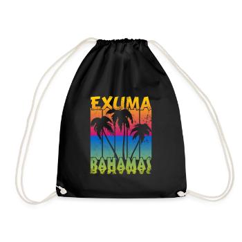 Vintage Exuma Bahamas Sonnenuntergang - Turnbeutel - Schwarz - Vorne