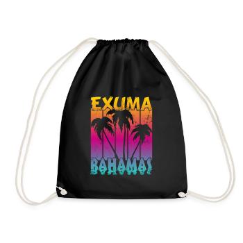 Vintage Exuma Bahamas Sonnenuntergang - Turnbeutel - Schwarz - Vorne