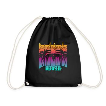 Baia do Sancho - Brazil - Drawstring Bag - black - Front