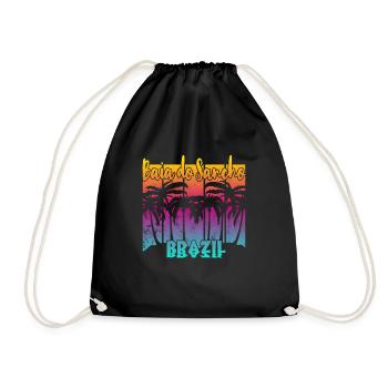Baia do Sancho - Brazil - Drawstring Bag - black - Front