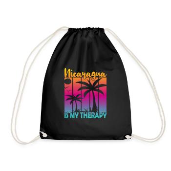 Nicaragua Is My Therapy - Drawstring Bag - black - Front