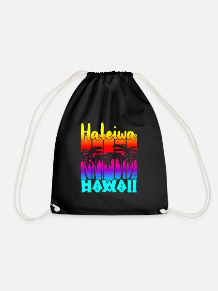Haleiwa Hawaii - Turnbeutel - Schwarz