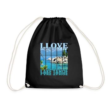 J’adore le lac Tahoe - Sac de sport léger - noir - Devant