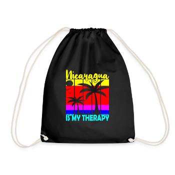 Nicaragua Is My Therapy - Drawstring Bag - black - Front