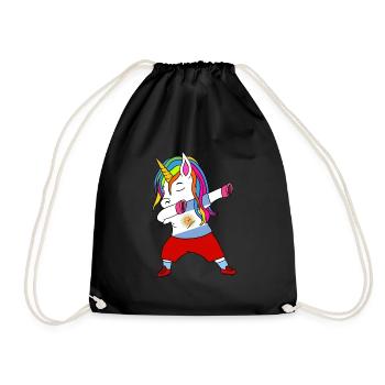Argentinien Fußball Dabbing Geschenk - Turnbeutel - Schwarz - Vorne