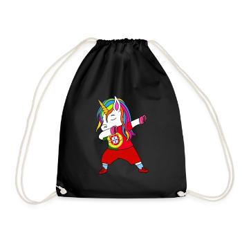 Portugal Football Dabbing Cadeau - Sac de sport léger - noir - Devant