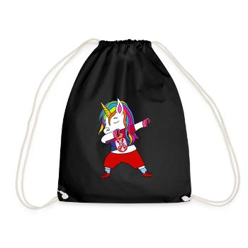 Serbie football dabbing cadeau - Sac de sport léger - noir - Devant