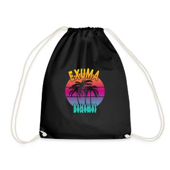 Vintage Exuma Bahamas Sonnenuntergang - Turnbeutel - Schwarz - Vorne