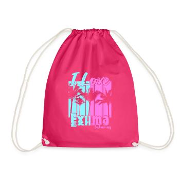 Ich liebe Exuma Bahamas - Turnbeutel - Fuchsia - Vorne