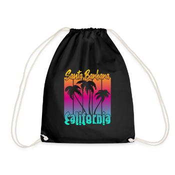 Vintage Santa Barbara Coucher de soleil - Sac de sport léger - noir - Devant