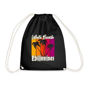 Vintage White Beach Philippines - Sac de sport léger - noir - Devant
