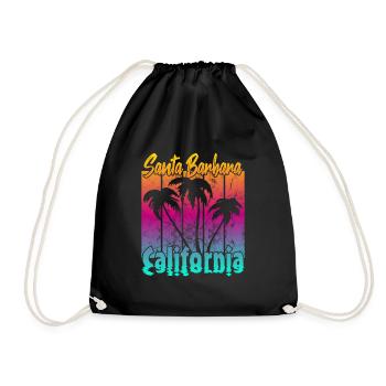 Vintage Santa Barbara Coucher de soleil - Sac de sport léger - noir - Devant