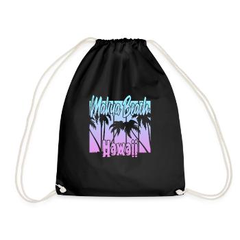 Makua Beach Hawaii - Drawstring Bag - black - Front
