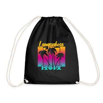 Lampedusa Italy - Turnbeutel - Schwarz - Vorne