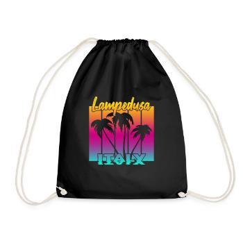 Lampedusa Italy - Turnbeutel - Schwarz - Vorne