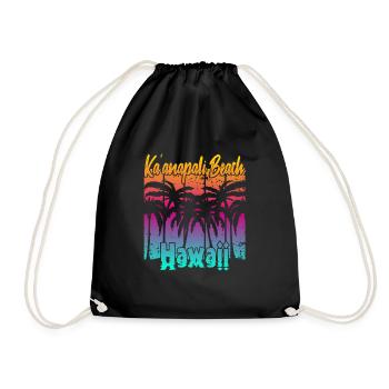 Plage de Ka’anapali Hawaï - Sac de sport léger - noir - Devant