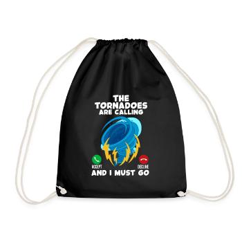 Tornado - Drawstring Bag - black - Front
