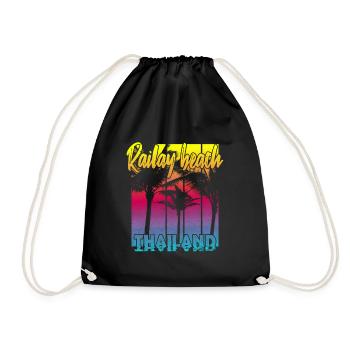 Railay Beach Thailand - Drawstring Bag - black - Front