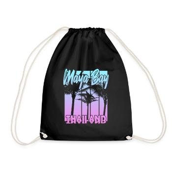 Maya Bay Thailand - Drawstring Bag - black - Front