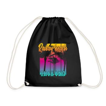 Railay Beach Thailand - Drawstring Bag - black - Front