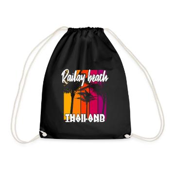 Railay Beach Thailand - Drawstring Bag - black - Front