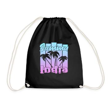 Jammu India Sunset - Drawstring Bag - black - Front