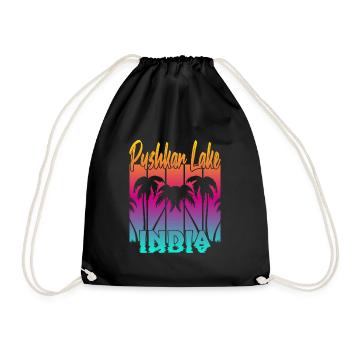 Pushkar Lake India Sunset - Drawstring Bag - black - Front