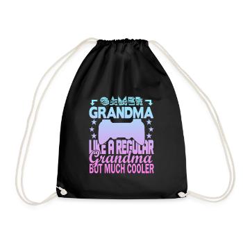 Grand-mère joueuse - Sac de sport léger - noir - Devant