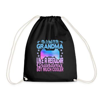 Grand-mère joueuse - Sac de sport léger - noir - Devant