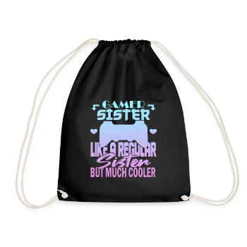 Sœur Gamer - Sac de sport léger - noir - Devant