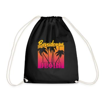 Benidorm Spain - Drawstring Bag - black - Front