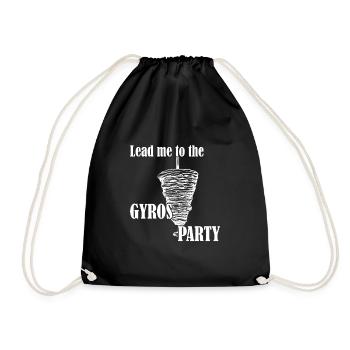 Lead me to the Gyros Party - Drawstring Bag - black - Front