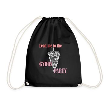 Lead me to the Gyros Party - Drawstring Bag - black - Front