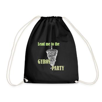 Lead me to the Gyros Party - Drawstring Bag - black - Front