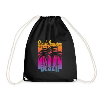 Rio de Janeiro Brazil - Drawstring Bag - black - Front