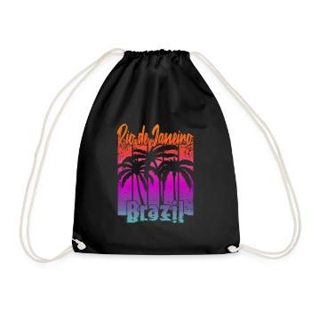 Rio de Janeiro Brazil - Drawstring Bag - black - Front