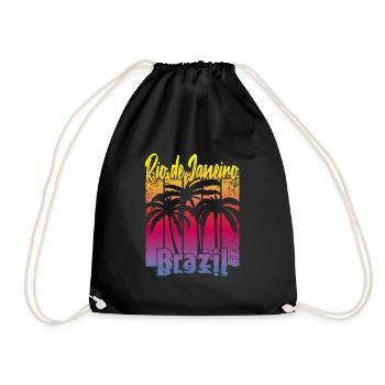 Rio de Janeiro Brazil - Drawstring Bag - black - Front