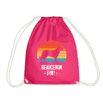 Beauceron - Drawstring Bag - fuchsia - Front