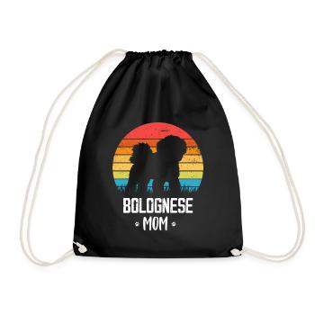 Bologneser Hunde Dad Dog Mom | Bologneser - Turnbeutel - Schwarz - Vorne