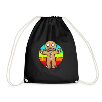 Gingerbread Man Coucher de soleil - Sac de sport léger - noir - Devant