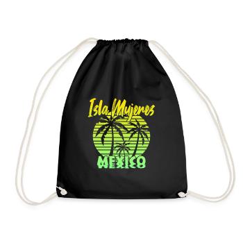 Isla Mujeres Mexico - Drawstring Bag - black - Front