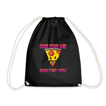 Pizza lovers - Drawstring Bag - black - Front