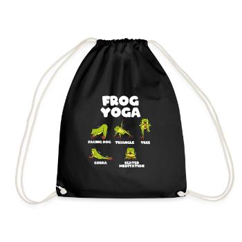 Frog Yoga - Drawstring Bag - black - Front