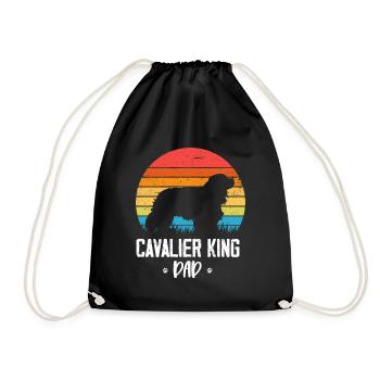 Cavalier King Charles Spaniel Gift - Drawstring Bag - black - Front